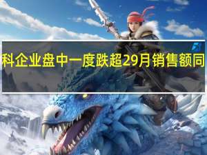 万科企业盘中一度跌超2%9月销售额同比减少7.83%