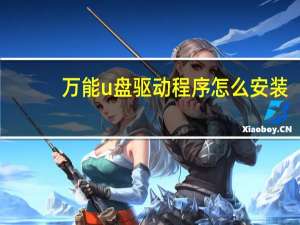 万能u盘驱动程序怎么安装（万能u盘驱动程序）