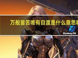 万般皆苦唯有自渡是什么意思啊（万般皆苦唯有自渡是什么意思）