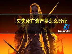 丈夫死亡遗产要怎么分配