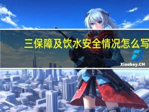 三保障及饮水安全情况怎么写