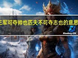 三军可夺帅也匹夫不可夺志也的意思是什么