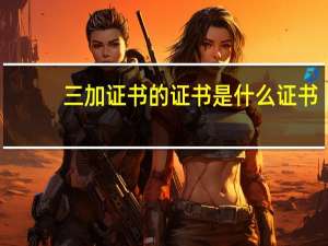 三加证书的 证书是什么证书