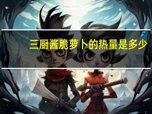 三厨 酱脆萝卜的热量是多少