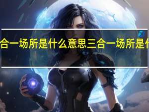 三合一场所是什么意思 三合一场所是什么意思