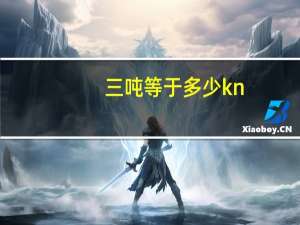 三吨等于多少kn