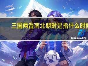 三国两晋南北朝时是指什么时候