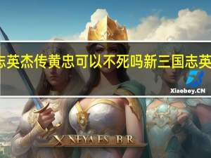 三国志英杰传黄忠可以不死吗 新三国志英杰传修改器