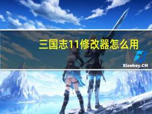 三国志11修改器怎么用（三国志12修改器怎么用）