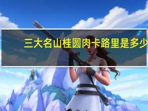三大名山 桂圆肉卡路里是多少