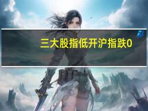 三大股指低开沪指跌0.06深成指跌0.03创业板跌0.15