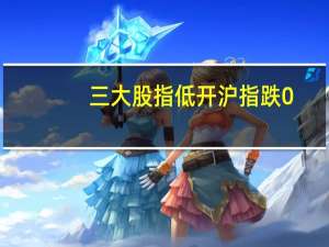 三大股指低开沪指跌0.23深成指跌0.32创业板跌0.39