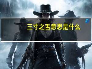 三寸之舌意思是什么