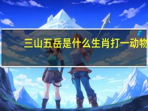 三山五岳是什么生肖打一动物（三山五岳是什么生肖）