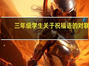 三年级学生关于祝福语的对联