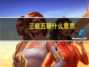 三庭五眼什么意思