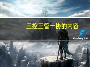 三控三管一协的内容
