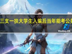 三支一扶大学生入编后当年能考公务员吗