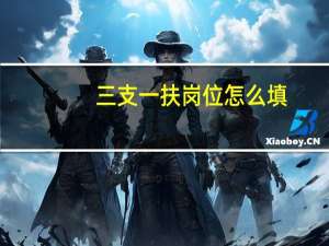 三支一扶岗位怎么填