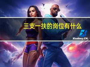 三支一扶的岗位有什么