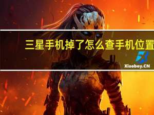 三星手机掉了怎么查手机位置（手机掉了怎么查手机位置）