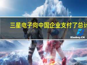 三星电子向中国企业支付了总计1.9521万亿韩元的金额