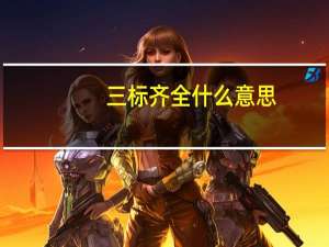 三标齐全什么意思