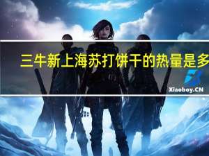 三牛 新上海苏打饼干的热量是多少
