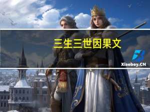 三生三世因果文（三世因果文）