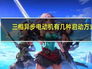 三相异步电动机有几种启动方式