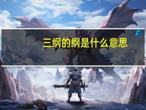 三纲的纲是什么意思