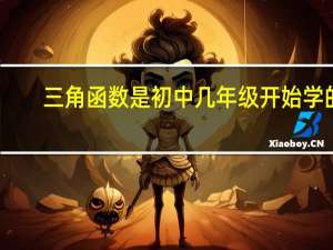 三角函数是初中几年级开始学的