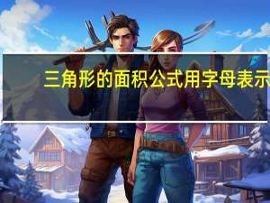 三角形的面积公式用字母表示
