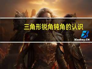 三角形锐角钝角的认识