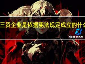 三资企业是依据宪法规定成立的什么企业（常用三资企业法律法规简介）
