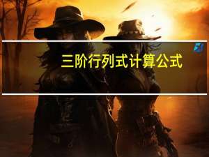 三阶行列式计算公式（二阶行列式的计算方法）