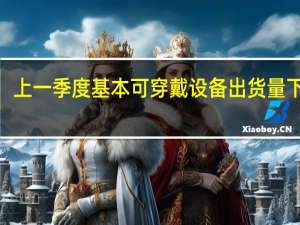 上一季度基本可穿戴设备出货量下降4%