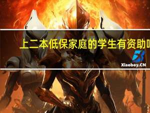 上二本低保家庭的学生有资助吗