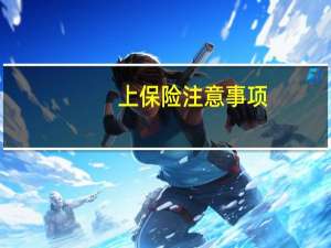 上保险注意事项
