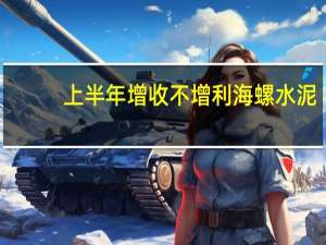 上半年增收不增利 海螺水泥：下半年需看宏观政策发力情况