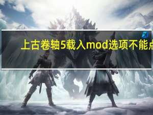 上古卷轴5载入mod选项不能点（上古卷轴5载入mod选项不能点）