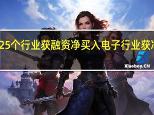 上周25个行业获融资净买入电子行业获净买入最多