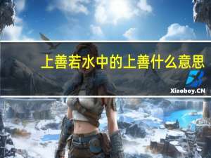 上善若水中的上善什么意思