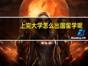 上完大学怎么出国留学呢
