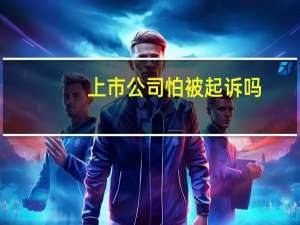 上市公司怕被起诉吗