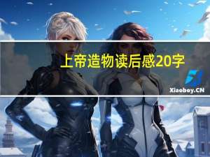 上帝造物读后感20字（上帝造物）