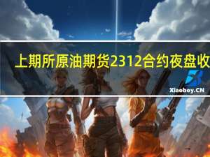上期所原油期货2312合约夜盘收涨1.21%报604.70元人民币/桶沪金夜盘收跌0.69%沪银收跌1.30%