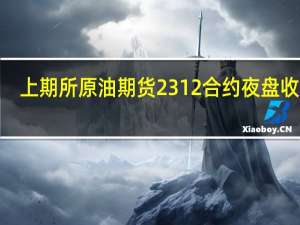 上期所原油期货2312合约夜盘收跌3.36%报591.70元人民币/桶