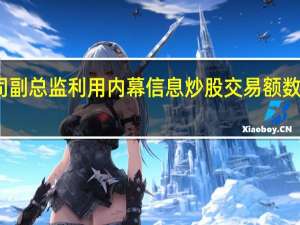 上海一证券公司副总监利用内幕信息炒股 交易额数亿元 至案发时仍亏损