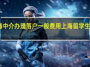 上海中介办理落户一般费用 上海留学生落户中介